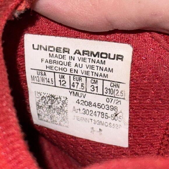 Under Armour Curry Flow 8 Red Basketball Athletic Shoes Men’s Size 13 - Picture 8 of 8